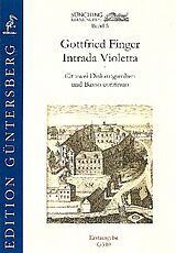 Gottfried Finger Notenblätter Intrada Violetta