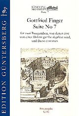 Gottfried Finger Notenblätter Suite Nr.7