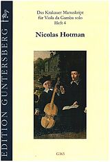 Nicholas Hotman Notenblätter Das Krakauer Manuskript Band 4