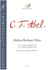 Carl Friedrich Abel Notenblätter 7 Berliner Trios Nr. 1 G-Dur und Nr.2 D-Dur