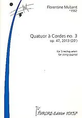 Florentine Mulsant Notenblätter Quatuor à cordes no.3 op.47
