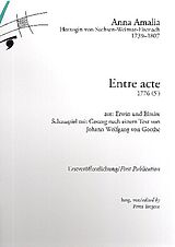 Anna Amalia von Sachsen-Weimar Notenblätter Entre acte aus Erwin und Elmire