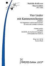 Mathilde Kralik von Meyswalden Notenblätter Vier Lieder mit Kammerorchester (1930/31)
