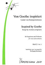  Notenblätter Von Goethe inspiriertLieder von Komponistinnen Band 2