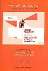  Notenblätter Mund auf statt Klappe zu Band 1