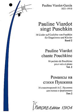 Pauline Viardot-García Notenblätter Pauline Viardot singt Puschkin Band 2 (Nr.10-16)
