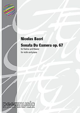 Nicolas Bacri Notenblätter Sonata da camera op.67