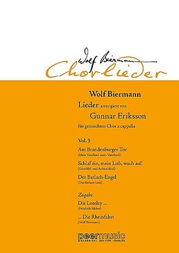 Wolf Biermann Notenblätter Wolf-Biermann-Chorlieder Band 3