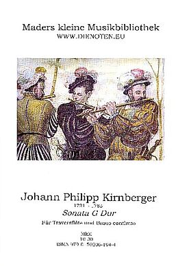 Johann Philipp Kirnberger Notenblätter Sonate G-Dur