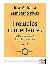 José Antonio Zambrano Rivas Notenblätter Preludios concertantes Band 1