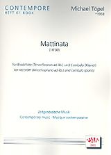 Michael Töpel Notenblätter Mattinata für Tenorblockflöte (Sopran)