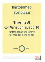 Bartolomeo Bortolazzi Notenblätter Thema VI con Variationi aus op.10
