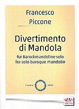 Francesco Piccone Notenblätter Divertimento di Mandola