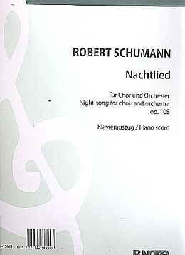 Robert Schumann Notenblätter Nachtlied op.108