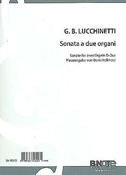 Giovanni Bernardo Lucchinetti Notenblätter Sonata a due organi (Orgel/Klavier oder