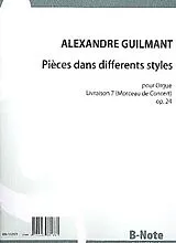 Felix Alexandre Guilmant Notenblätter Pièces dans differents styles op.24