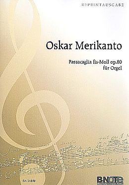 Oskar Merikanto Notenblätter Passacaglia fis-Moll op.80