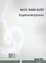 Johann Sebastian Bach Notenblätter Transkriptionen