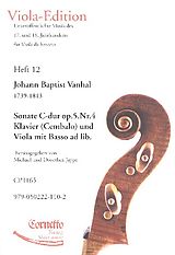 Johann Baptist (Krtitel) Vanhal Notenblätter Sonate C-Dur op.5,4 für Klavier