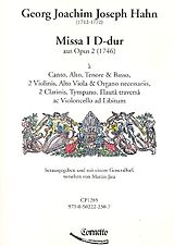 Georg Joachim Joseph Hahn Notenblätter Missa D-Dur Nr.1 op.2