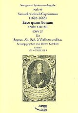 Samuel Friedrich Capricornus Notenblätter Ecce quam bonum CWV27
