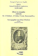 Samuel Friedrich Capricornus Notenblätter Christ ist erstanden CWV20