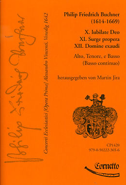 Philipp Friedrich Buchner Notenblätter Concerti ecclesiastici op.1 Nr.10-12
