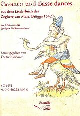  Notenblätter Pavanen and Basse Dances aus dem Liederbuch des Zeghere van Male