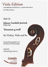 Johann Gottlieb Janitsch Notenblätter Triosonate g-Moll