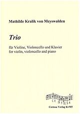 Mathilde Kralik von Meyswalden Notenblätter Trio