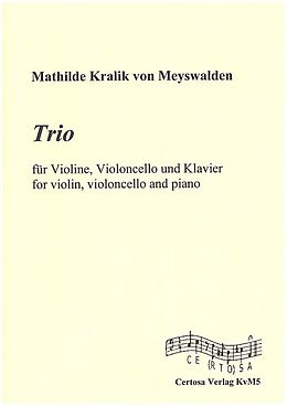 Mathilde Kralik von Meyswalden Notenblätter Trio