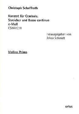 Christoph Schaffrath Notenblätter Konzert c-Moll CSWV-C-11