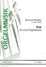 Samuel *1766 Wesley Notenblätter Duo für Orgel zu 4 Hände oder für