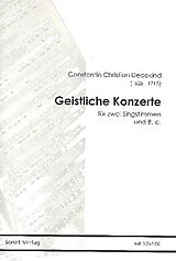 Constantin Christian Dedekind Notenblätter Geistliche Konzerte für