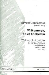 Samuel Friedrich Capricornus Notenblätter Willkommen edles Knäblein