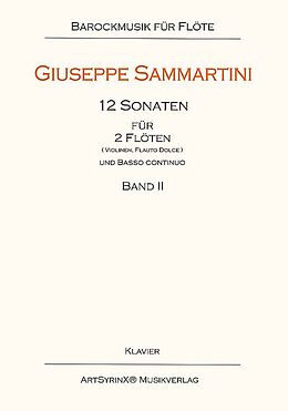 Giuseppe Sammartini Notenblätter 12 Sonaten Band 2 (Nr.5-8)