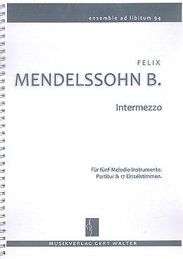 Felix Mendelssohn-Bartholdy Notenblätter Intermezzo