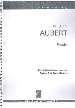 Jacques Aubert Notenblätter Presto