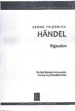 Georg Friedrich Händel Notenblätter Rigaudon