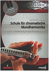 Kathrin Gass Notenblätter Schule für chromatische Mundharmonika Band 1 (+Online Audio)