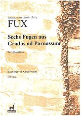 Johann Joseph Fux Notenblätter 6 Fugen aus Gradus ad Parnassum