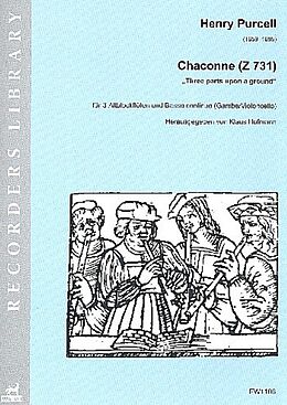 Henry Purcell Notenblätter Chaconne Z731