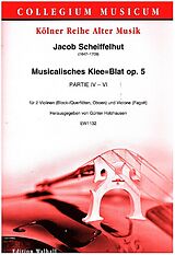 Scheiffelhut Jakob Notenblätter Musicalisches Klee=Blat op.5