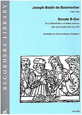Joseph Bodin de Boismortier Notenblätter Sonate B-Dur