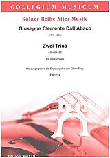 Giuseppe Clemente Dall'Abaco Notenblätter 2 Trios ABV54-55