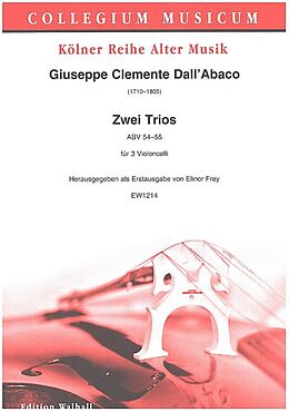 Giuseppe Clemente Dall'Abaco Notenblätter 2 Trios ABV54-55