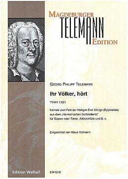 Georg Philipp Telemann Notenblätter Ihr Völker, hört TVWV1-921
