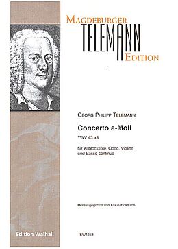 Georg Philipp Telemann Notenblätter Concerto a-Moll TWV43-a3