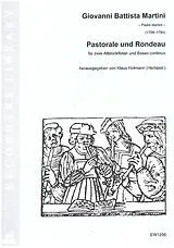 Giovanni Battista Martini Notenblätter Pastorale und Rondeau