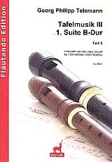 Georg Philipp Telemann Notenblätter Suite B-Dur Nr.1 aus der Tafelmusik III - Teil 1